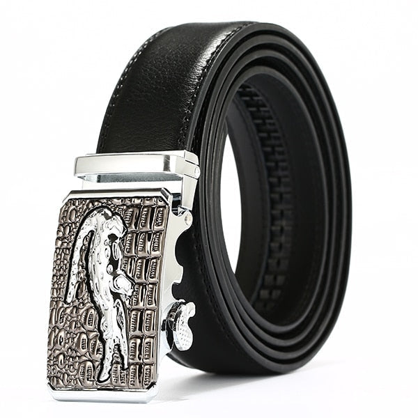 Herrengürtel Crocodile Leder