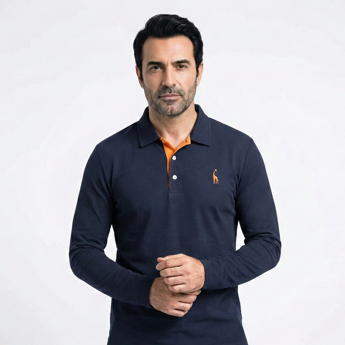 Herren-Poloshirt Langarm