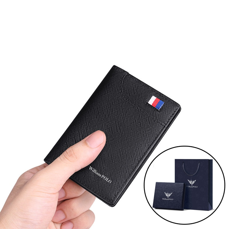 Schmale Lederbrieftasche Willian Polo