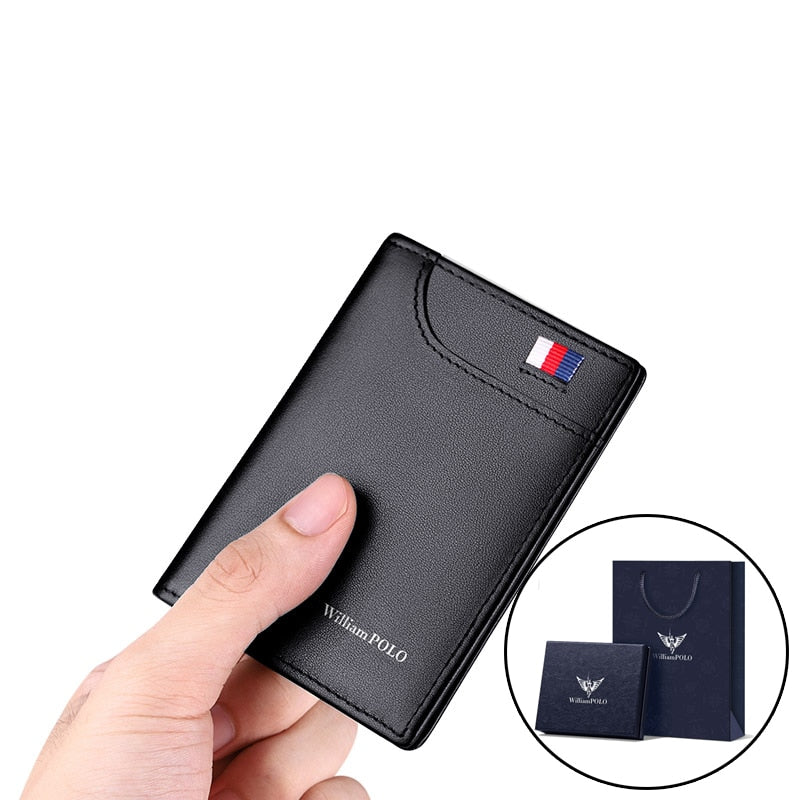 Schmale Lederbrieftasche Willian Polo