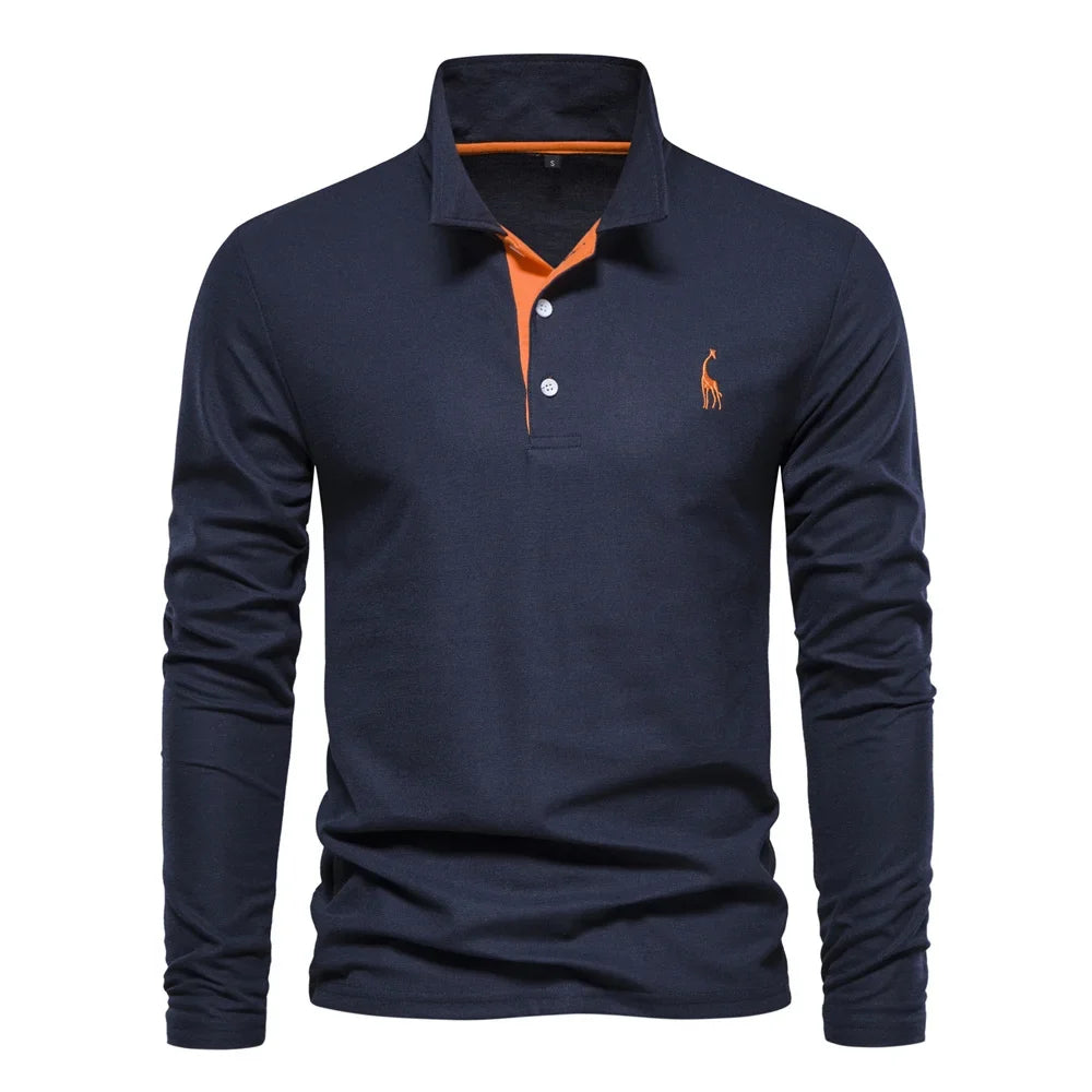 Herren-Poloshirt Langarm