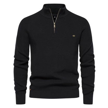 Herrenpullover mit Reißverschluss Baumwolle
