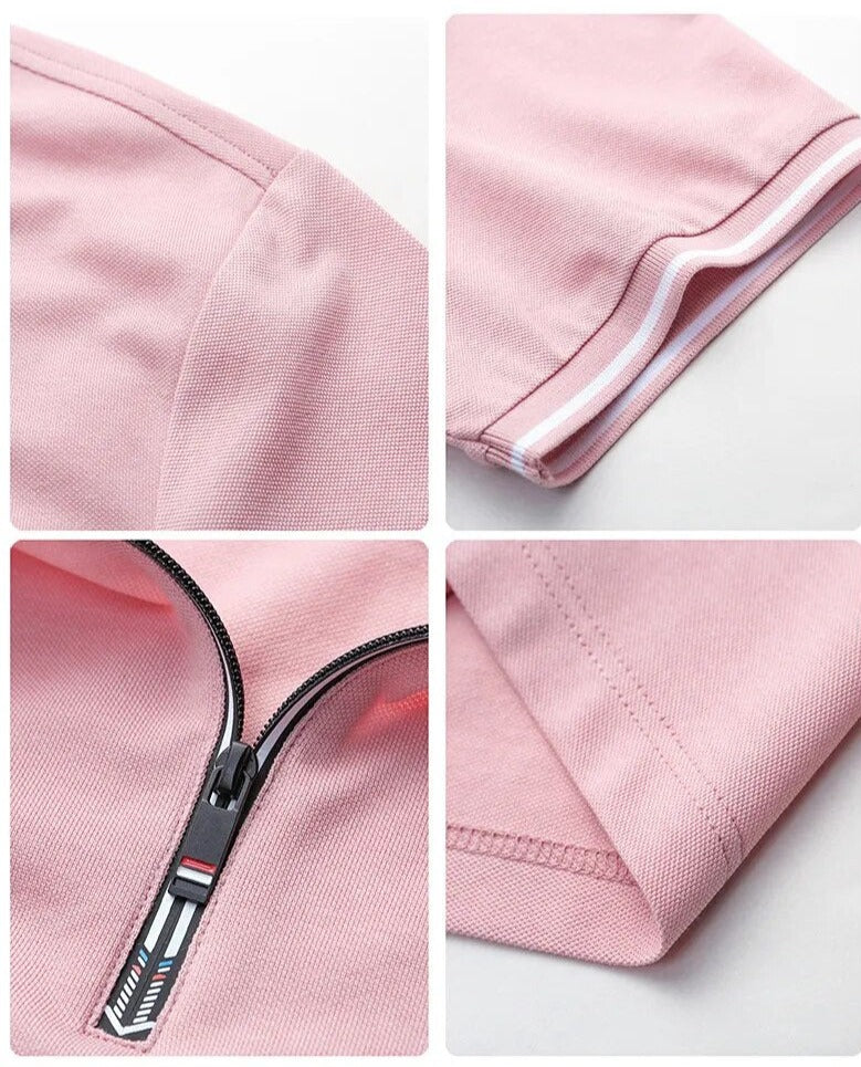 Herren-Poloshirt Reißverschluss