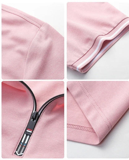 Herren-Poloshirt Reißverschluss