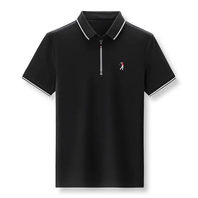 Herren-Poloshirt Reißverschluss