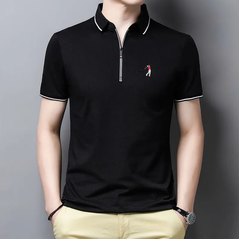 Herren-Poloshirt Reißverschluss