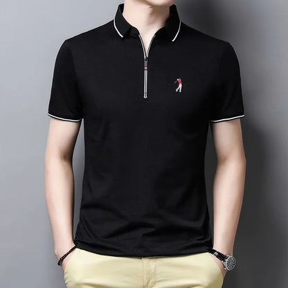 Herren-Poloshirt Reißverschluss