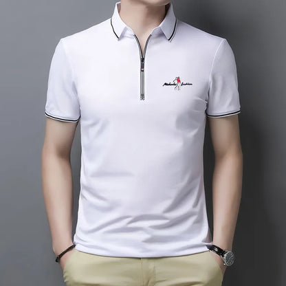 Herren-Poloshirt Reißverschluss