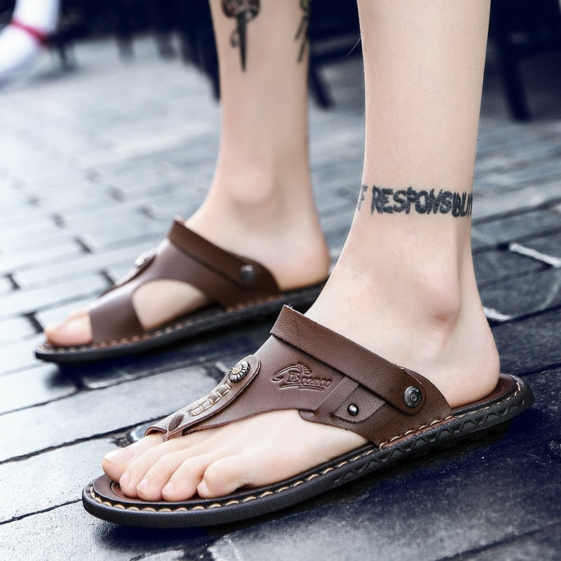 Herren-Ledersandale