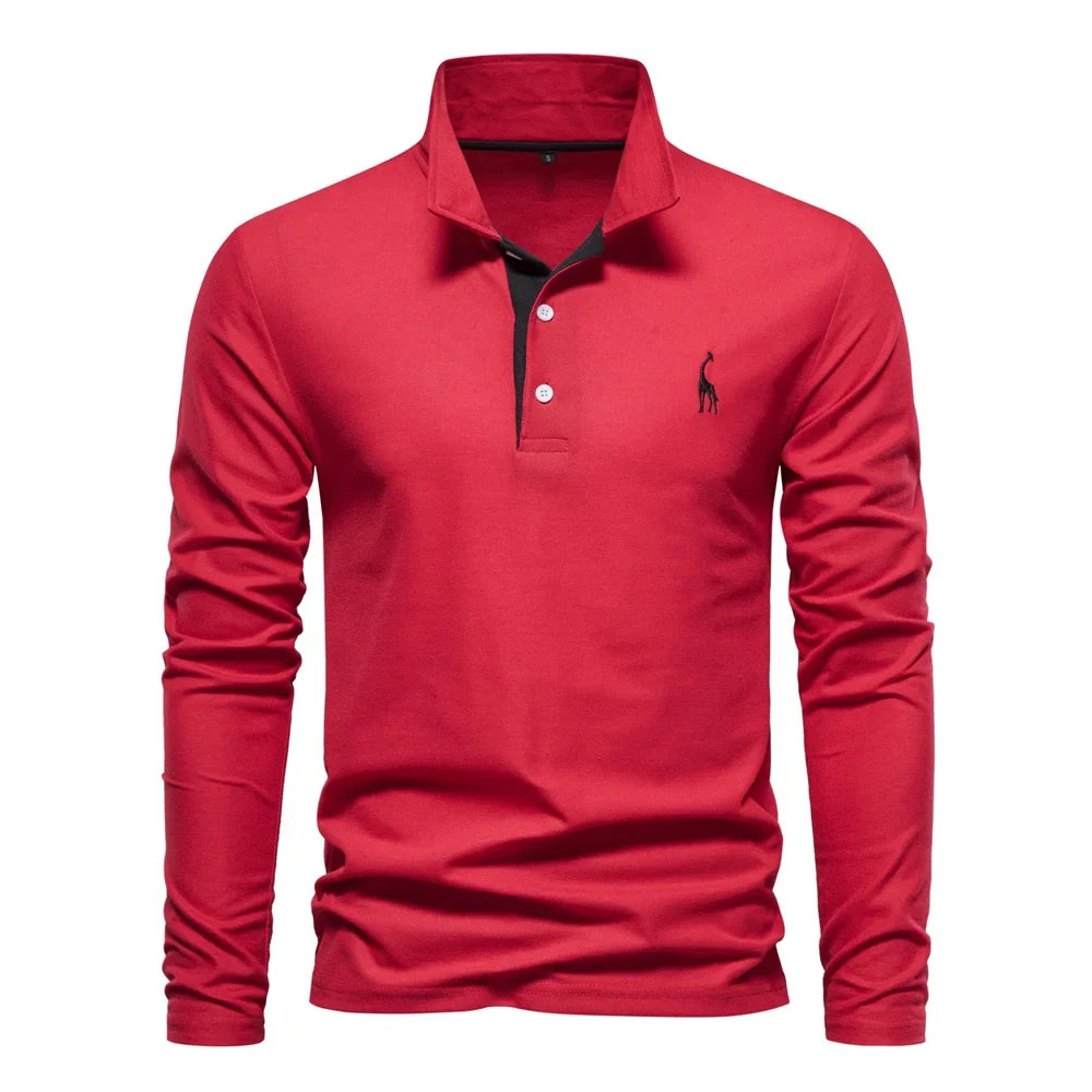 Herren-Poloshirt Langarm