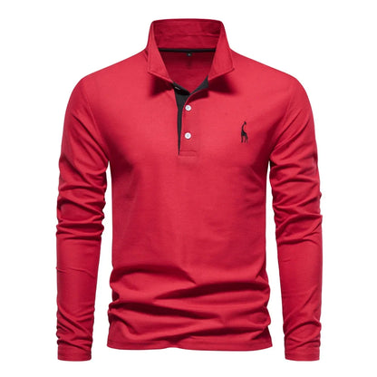 Herren-Poloshirt Langarm
