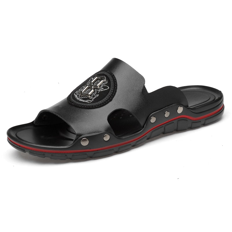 Herren-Ledersandale Slip