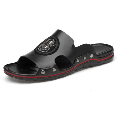 Herren-Ledersandale Slip