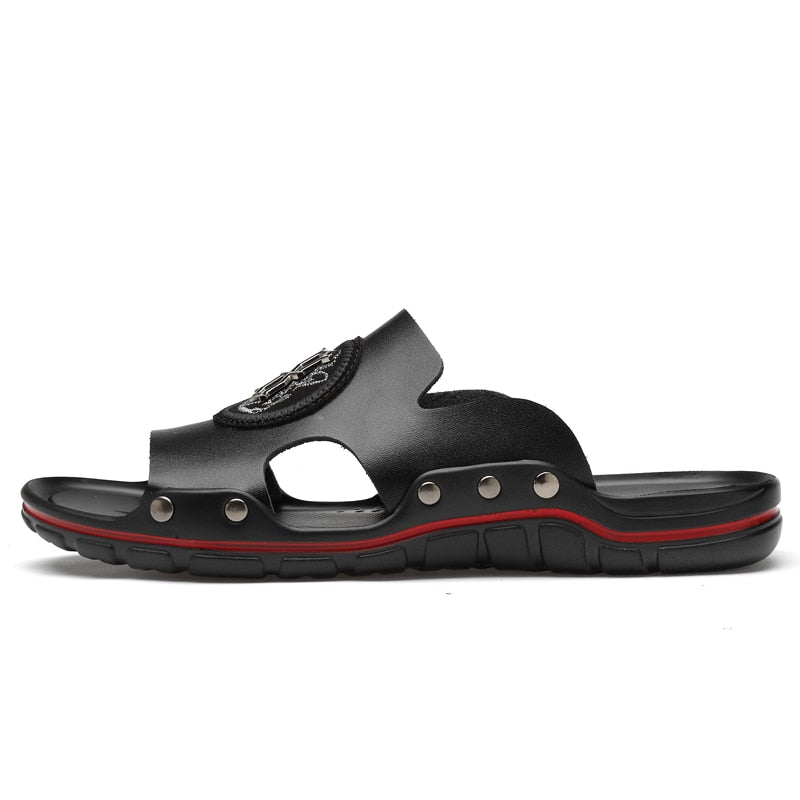 Herren-Ledersandale Slip