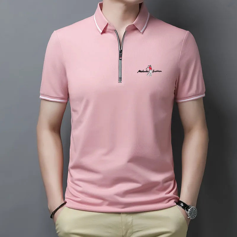 Herren-Poloshirt Reißverschluss