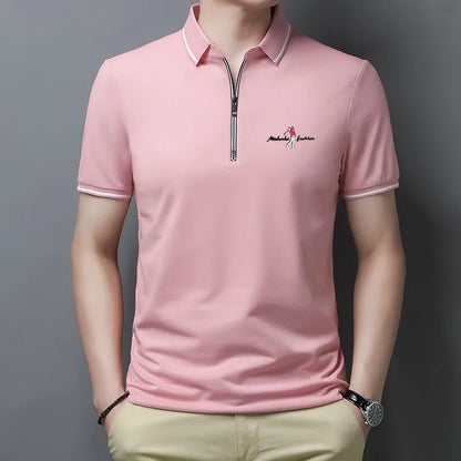 Herren-Poloshirt Reißverschluss